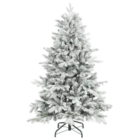 HOMCOM 5ft Snow Flocked Artificial Christmas Tree(m-10)