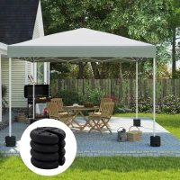 Outsunny Sand Fillable Set of 4 PCs Gazebo Tent Leg Weights, Marquee Party Tent Canopy Accessory(m-2)