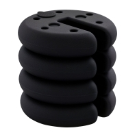 Outsunny Lot 4 Pieds Lestage Tente Noir HDPE