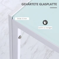 HOMCOM Stół jadalny Stół kuchenny duży stół, nowoczesny design, 120 cm x 60 cm x 75 cm, Biały(m-4)