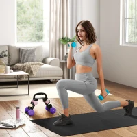 SPORTNOW Set di manubri esagonali, 2 x 1 kg, 2 x 3 kg, 2 x 5 kg, con supporto convertibile, Multicolore(m-2)