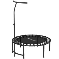 SPORTNOW Trampolino fitness, con impugnatura regolabile su 5 livelli, Nero(m-6)