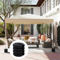 Outsunny Sand Fillable Set of 4 PCs Gazebo Tent Leg Weights, Marquee Party Tent Canopy Accessory(m-9)