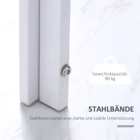 HOMCOM Stół jadalny Stół kuchenny duży stół, nowoczesny design, 120 cm x 60 cm x 75 cm, Biały(m-5)