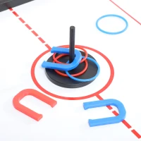 SPORTNOW 13-in-1 speeltafel, tafelvoetbal, schaak, biljart, tafeltennis en meer, MDF, kunststof, Walnoot(m-9)