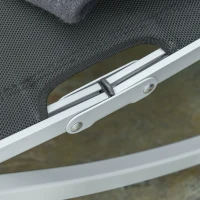 Outsunny 2 Pieces Folding Sun Lounger, S-shaped Lounge Chairs Reclining Sleeping Bed with Aluminium Frame(m-9)