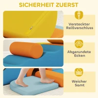 AIYAPLAY 9-delige soft-blokken set, zachte blokken om te bouwen en te spelen, indoor-speelset voor kleuters, schuim, kleurrijk(m-6)