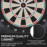 HOMCOM Tabla de Darts Electronica cu 6 Display-uri(m-6)