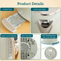 HOMCOM Zestaw czajnik i toster, wyświetlacz LED, 1,7 l, 2200W, retro design, funkcja pamięci, szary(m-8)