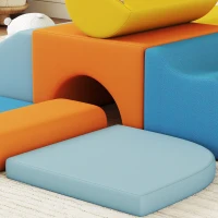AIYAPLAY Ensemble de 9 blocs souples, blocs doux pour construire et jouer, ensemble de jeu d'intérieur pour tout‑petits, mousse, coloré(m-5)