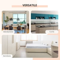 HOMCOM Tavolo Multiuso Design Pieghevole con 4 Scompartimenti 169 × 60 × 75cm(m-5)