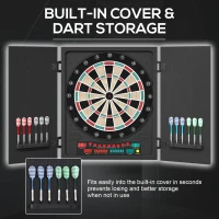 HOMCOM Tabla de Darts Electronica cu 6 Display-uri(m-5)