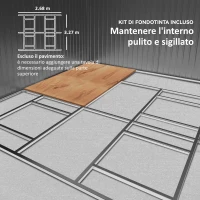 Outsunny Casetta da Giardino con 2 Porte Scorrevoli e 4 Prese d'Aria in Acciaio, 340x386x200cm, Verde(m-6)