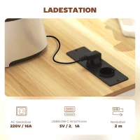 HOMCOM Wyspa kuchenna, wózek na kółkach z rozkładanym blatem, szuflada, półka, 120 x 68 x 85 cm, Biały(m-5)