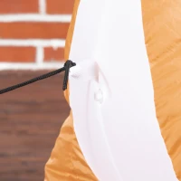 HOMCOM Nadmuchiwany renifer, 1,8 m, lampki LED, akcesoria, automatyczne nadmuchiwanie, żółty(m-8)