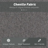 HOMCOM 2-Seater Foam Sleeper Sofa, Sofa Bed with Wide Armrests, 2 Cushions, 360 kg Load Capacity, Gray(m-4)