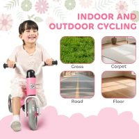 AIYAPLAY Toddler Balance Bike with No Pedal, 3 Silence Wheels for 12-36 Months Boys and Girls, Indoor Outdoor, Pink(m-7)