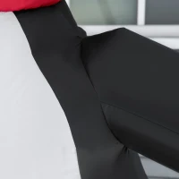 HOMCOM Nadmuchiwana dekoracja świąteczna, 2,5 m nadmuchiwany pingwin świąteczny z 3 diodami LED, 162 x 100 x 250 cm, Wielokolorowy(m-8)