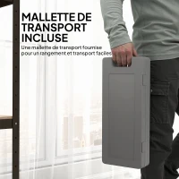 HOMCOM Ensemble d'haltères courtes multicolores total 6 kg avec mallette 6 haltères 0,5kg, 1kg, 1,5kg acier et revêtement PU rouge jaune et vert(m-6)