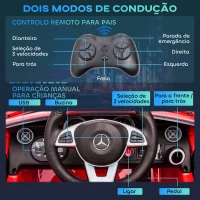 AIYAPLAY Carro Elétrico Mercedes SLC 300 12V com Controlo Remoto Faróis LED Música TF USB e Abertura da Porta 3-5km/h 107x62,5x44 cm Vermelho(m-5)