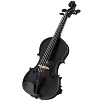 HOMCOM Violon 4/4 en bois d'épicéa et érable avec housse, archet, repose-épaules et colophane, Noir(m-7)