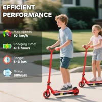 AIYAPLAY Electric Scooter for Kids 6-14 Years, with Colourful Lights, Red(m-5)