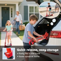 AIYAPLAY Electric Scooter for Kids 6-14 Years, with Colourful Lights, Red(m-6)