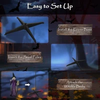 Outsunny 6ft Animated Witch Decoration, with Sound - Purple/White(m-7)