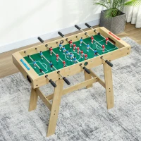 SPORTNOW Tischkicker für Kinder aus Holz Tischfußball mit 2 Zählern 8 Griffen und 22 Spielern 114x78x88 cm Natur(m-5)