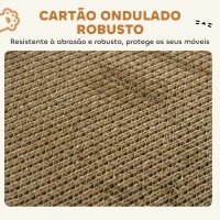 PawHut Arranhador para Gatos em Forma de Castelo 2 em 1 com 2 Áreas para Arranhar Catnip Rampa e Escada  67x66x57 cm Castanho(m-5)