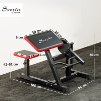 SPORTNOW 2-in-1 Bizeps- und Trizepsmaschine Prediger-Curl-Bank mit verstellbarem Sitz und Ellbogenauflage für Fitnessstudio Zuhause(m-3)