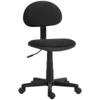 HOMCOM Small Armless Office Chair - Black(m-10)
