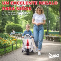 AIYAPLAY Moto Eléctrica para Niños de 2-6 Años con Batería 6V Faro Bocina y Ruedas Auxiliares Blanco(m-7)