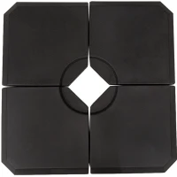 Outsunny Set of 4 Parasol Base Stand Weights for Cantilever Parasols, Water and Sand Filled, Up to 120kg, Black(m-1)