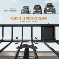 HOMCOM Adjustable Roof Rack with Inclined Design of the Front Baffle, 162 x 99 x 16cm, Metal, Black(m-5)