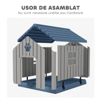 PawHut Căsuță pentru Câini de Talie Medie pentru Exterior, Impermeabilă cu Bază Ridicată(m-7)