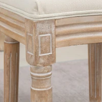 HOMCOM Keukenstoelen 2-delige set, zacht gewatteerd, vintage-design, rattanlook, Beige(m-9)