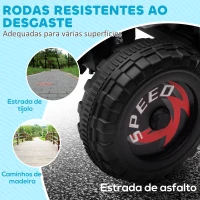 HOMCOM Quadriciclo Elétrico para Crianças Veículo Elétrico a Bateria de 6V com Velocidade de 2,5 km/h 70x41,5x48,5 cm Branco(m-4)