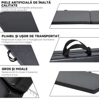 HOMCOM Tapet de Gimnastică Pliabil, Tapet Fitness Gros de 5 cm și Antialunecare, 180x60x5 cm, Negru(m-6)