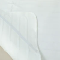 HOMCOM Coperta Elettrica 160x140 cm con 5 Livelli di Calore e 2 Zone di Controllo Indipendenti, in Poliestere Bianco(m-9)