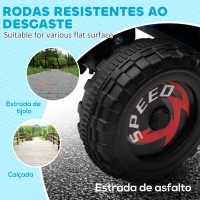 HOMCOM Quadriciclo Elétrico para Crianças com Reboque Bateria 6V de 18-36 Meses com Velocidade 2,5 km/h 106x41,5x48,5 cm Azul(m-7)