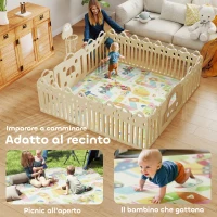 AIYAPLAY Tappeto per Bambini con Lettere dell'Alfabeto e Superficie Impermeabile in XPE Multicolore, 194x176.5x1.5 cm(m-8)