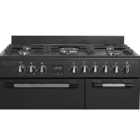 Cuisiniere piano gaz 3 fours électriques CONTINENTAL EDISON CECP903FB - 5 feux - Noir - Largeur 90 cm(m-6)
