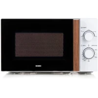Four micro-ondes DOMO DO2720 - 20L - 700W - Minuterie 35mn - Fonction décongélation - L44 x P35,8 x H 25,8 cm - Blanc finition bois(m-1)