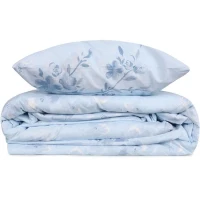 Parure de lit - 1 housse de couette 220 x 240 cm + 2 taies d'oreiller 60 x 60 cm - 100% coton renforcé - Bleu(m-3)