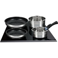 Batterie de cuisine induction - Arthur Martin - AM1275 - Acier inoxydable - 15 pieces - Poignée amovible - Tous feux dont induction(m-2)