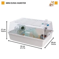Cage pour hamster 55* 39* 27 cm - Mini Duna Blanche - FERPLAST(m-3)