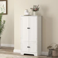 HOMCOM Armário de Cozinha 4 Portas com Prateleiras Reguláveis 58,2x30x123 cm Branco(m-4)