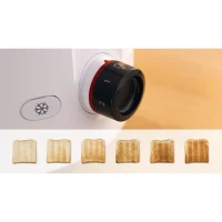 Toaster - BOSCH -  TAT2M121 MyMoment - Blanc - 2 tranches - centrage automatique du pain - fonctions décongélation et réchauffage(m-6)