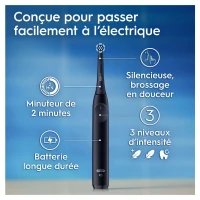 Brosse a dents électrique - ORAL-B - iO2 - Noir - 3 modes de brossage - Minuteur 2 minutes(m-5)